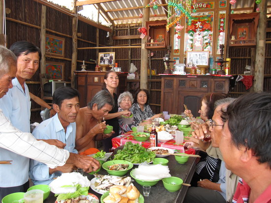 Local family in Mekong delta